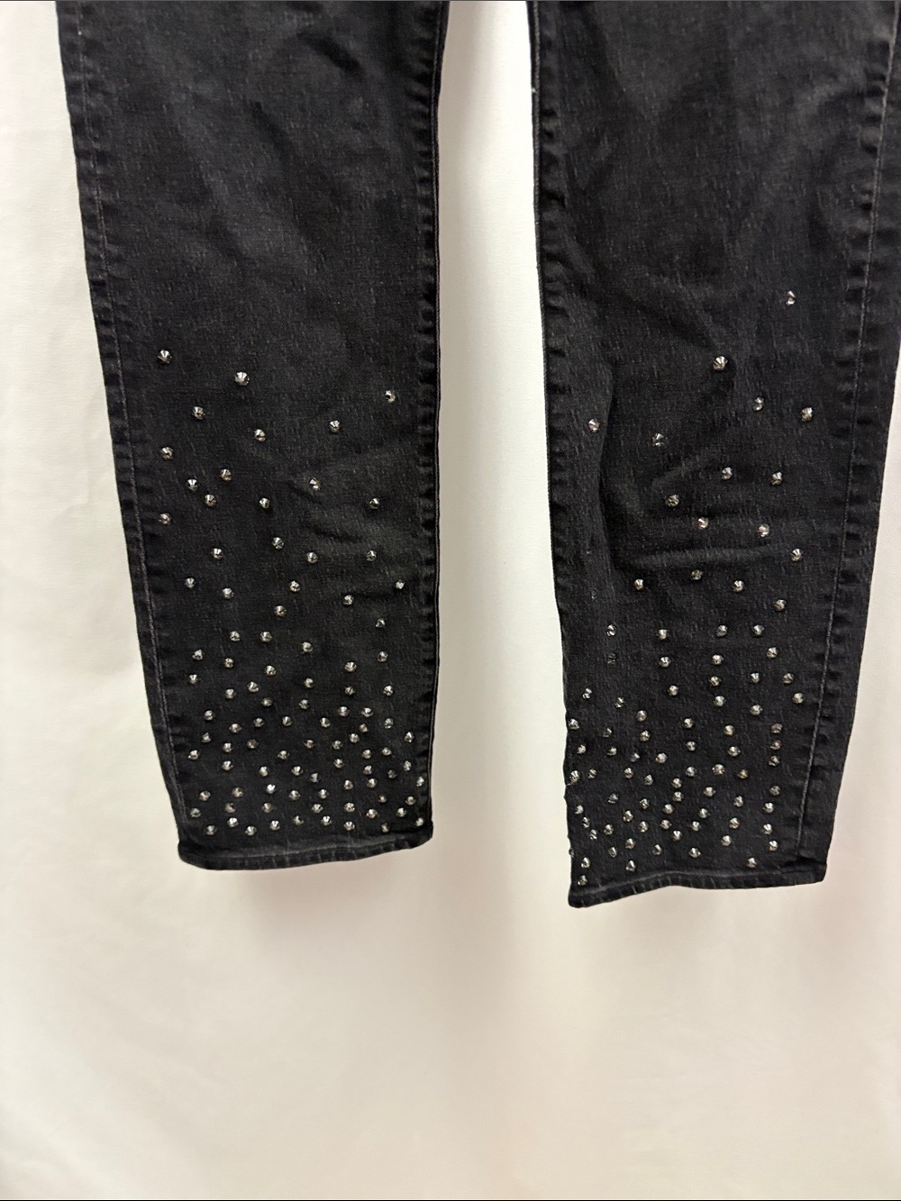 Madewell 90's Straight Leg Jeans Womens 23 Black Fitted High Rise NWT Sequin - Picture 4 of 9